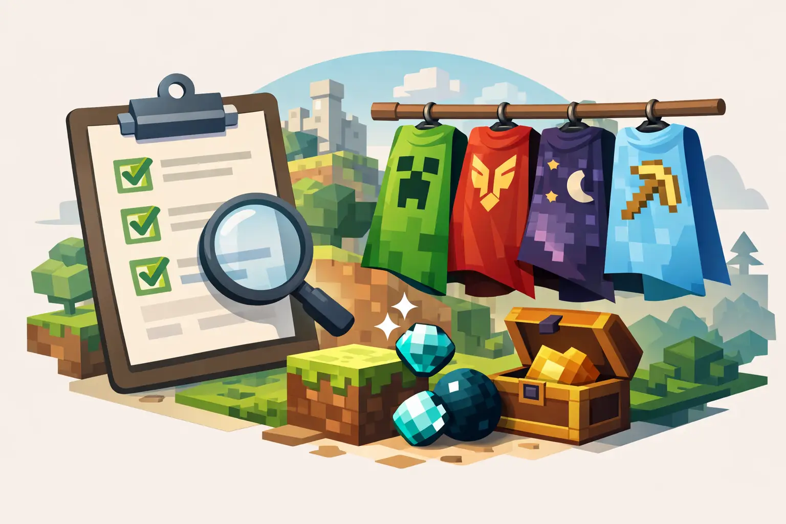 Minecraft Collectors Cape Checklist